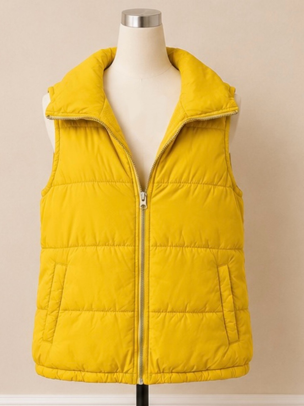 Old Navy Bright Yellow Fleece-Lined Vest